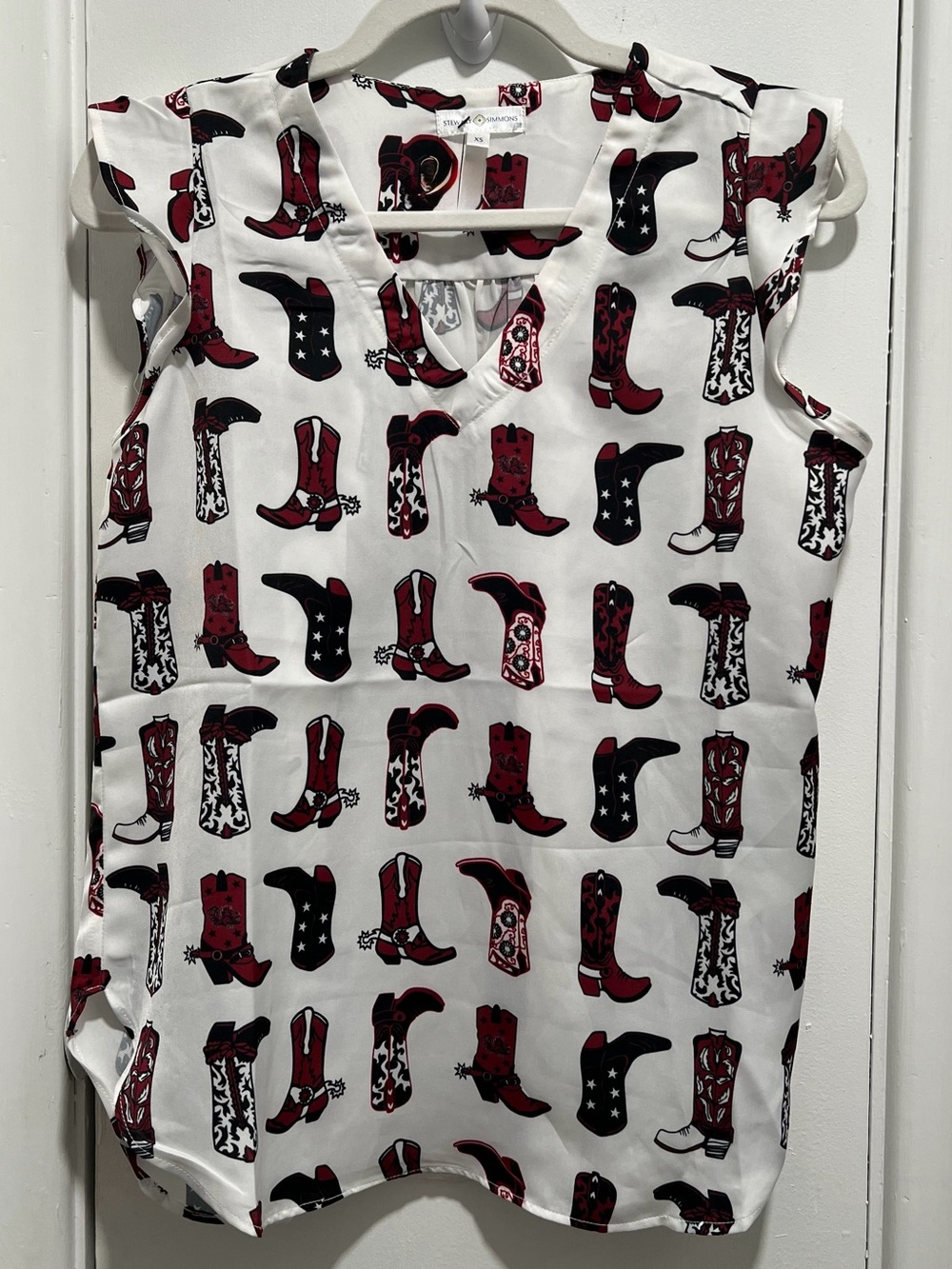 Arkansas Razorbacks Boots Ruffle Tank-
Stewart Simmons